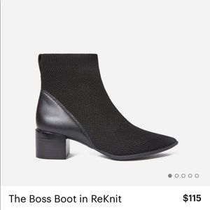 Everlane Boss Boot Reknit Sz 8 Black